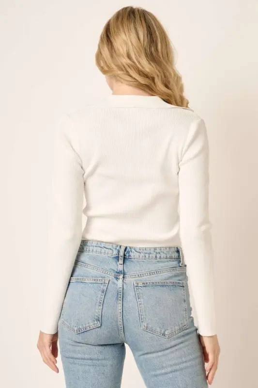Long Sleeve Ribbed Knit Top online