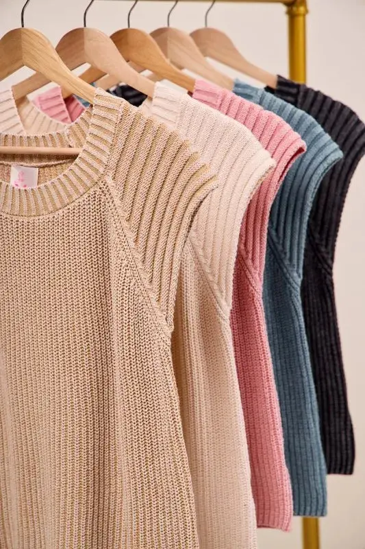 Raglan Sleeveless Knit Top online