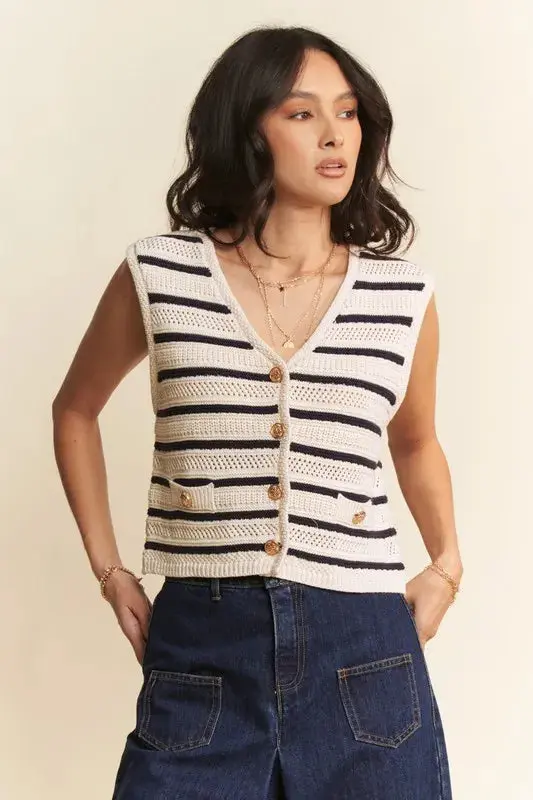 Striped Knit Vest Top online