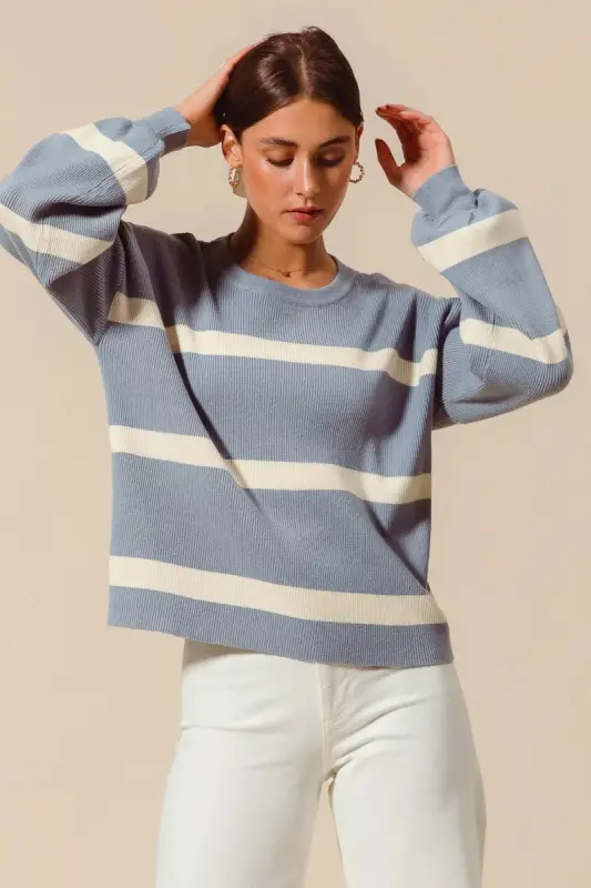 Striped Round Neck Sweater online