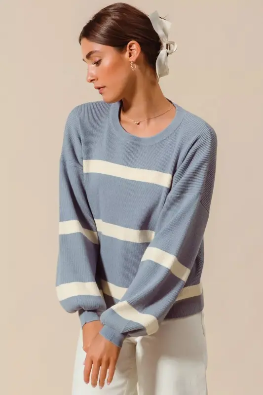 Striped Round Neck Sweater online