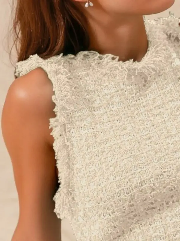 Tweed Knit Vest Top online